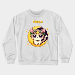 Virgo Zodiac Cat Crewneck Sweatshirt